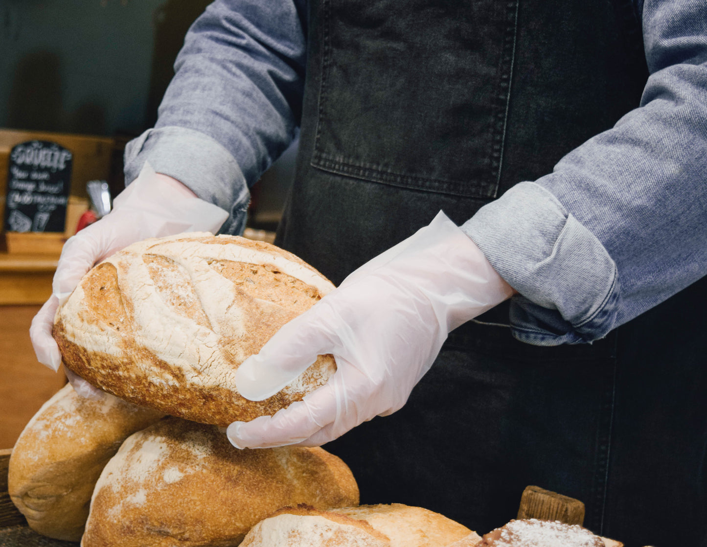Disposable, 100% Compostable, Food Safe Gloves