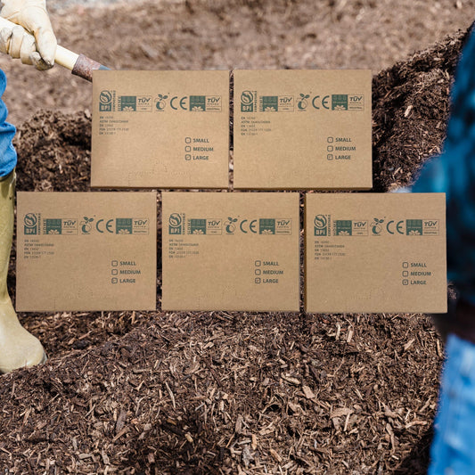 Disposable, 100% Compostable, Food Safe Gloves- x 5